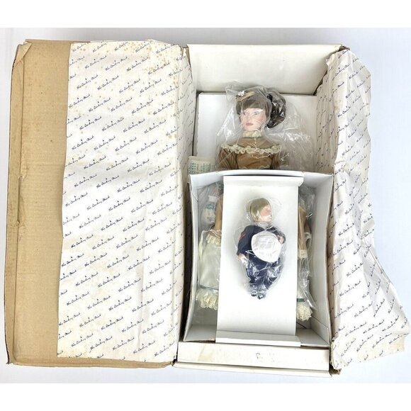 VTG Danbury Mint Porcelain Doll Set SLEEPY LITTLE SAILOR by Judy Belle NIB NEW - Picture 2 of 4